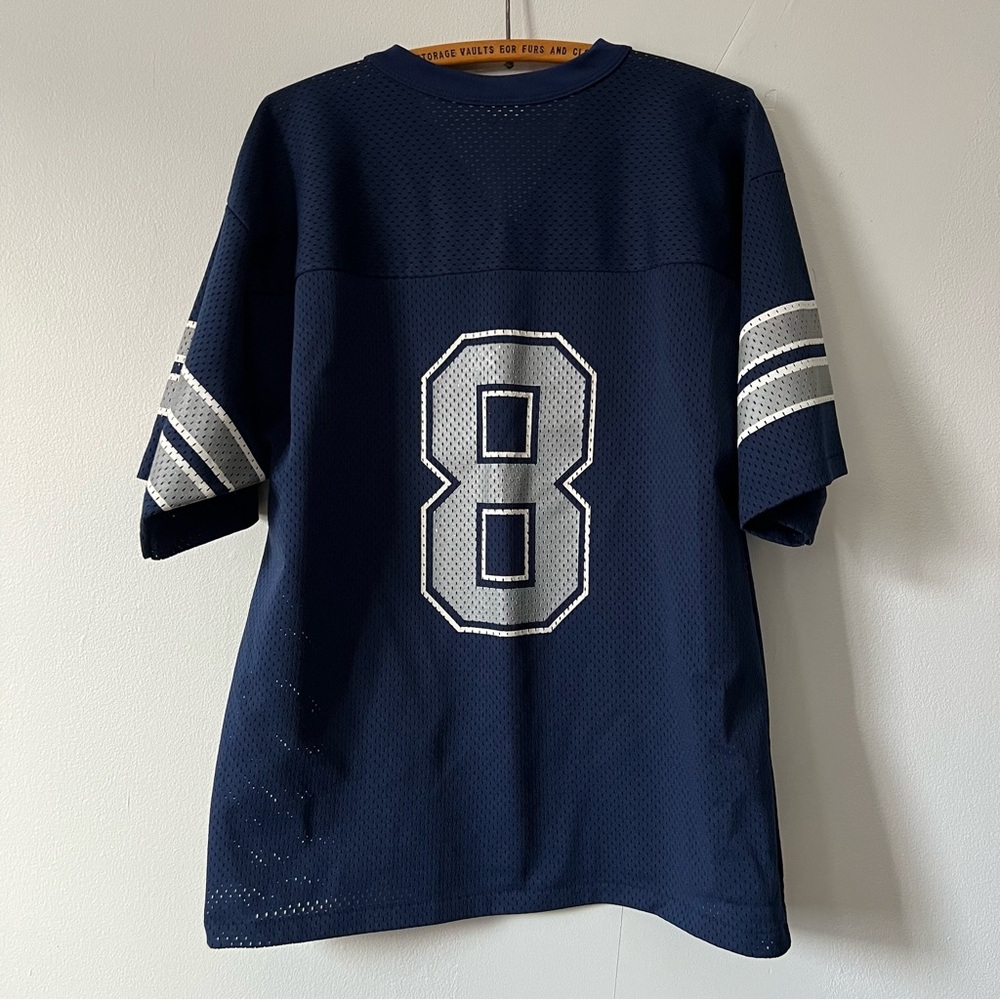 Vintage 90's Logo 7 NFL Dallas Cowboys Troy Aikman #8 Jersey Medium - Picture 7 of 7